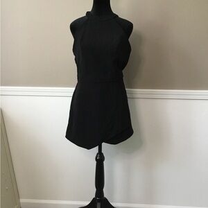 Forever 21 Black Halter Backless Romper